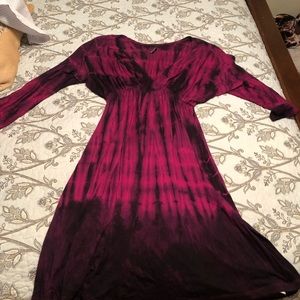 Pink & black Comfy v neck dress